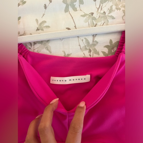 Susana Mónaco Sweetheart Blouse in Punch Pink | XS - Picture 3 of 3